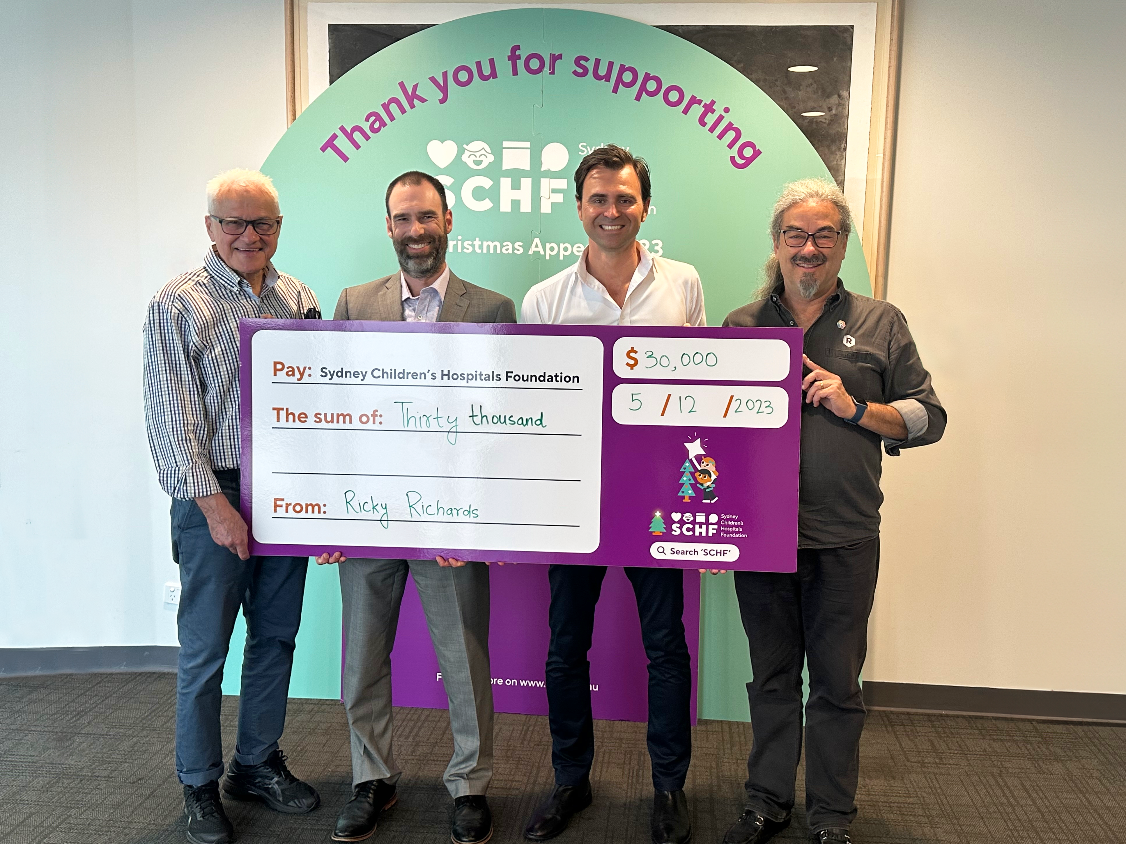 Our 2023 Donation to the SCHF