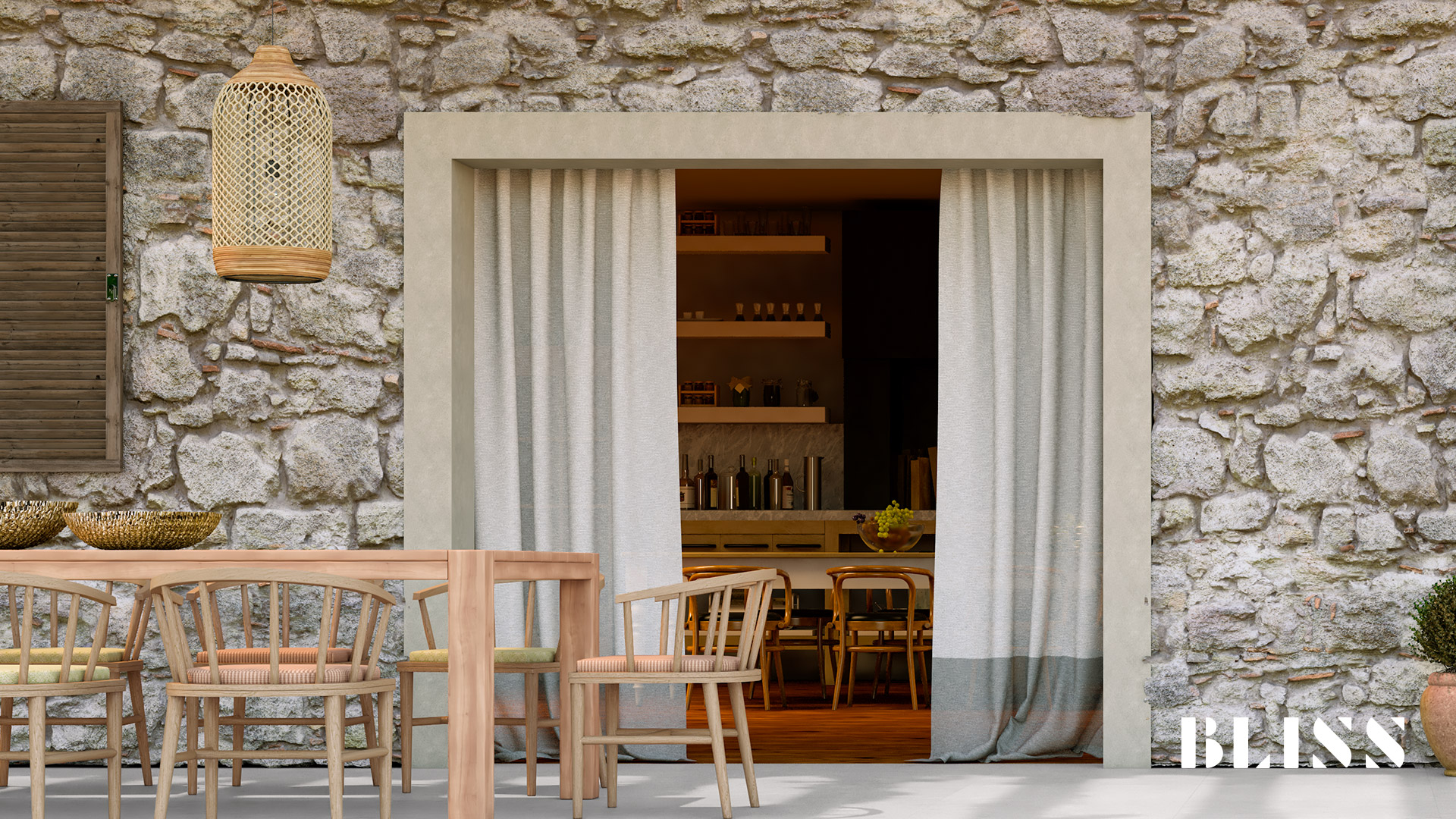 Bliss Outdoor Curtain Fabric