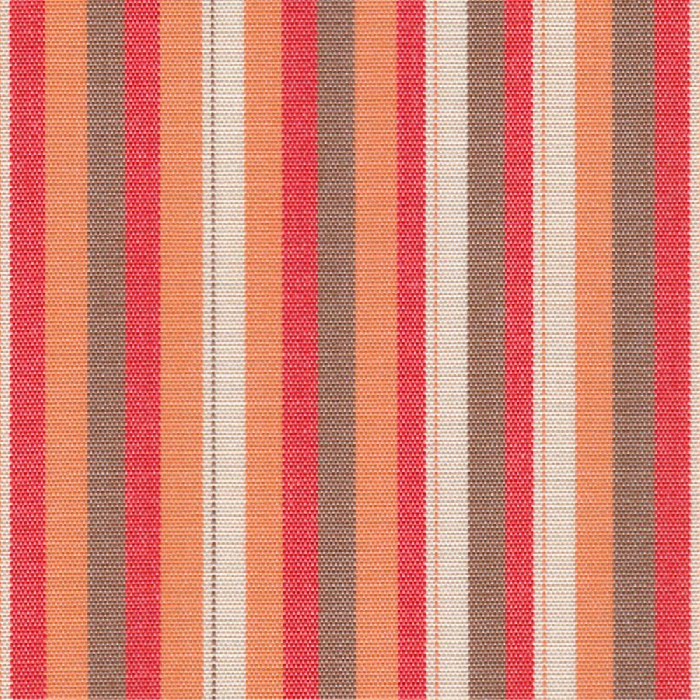DOCRIL G - NATURE 477 140CM ACRYLIC CANVAS RED & BROWN SMALL STRIPE 477