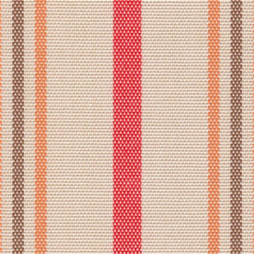 DOCRIL G - NATURE 478 140CM ACRYLIC CANVAS RED & BEIGE MED STRIPES 478