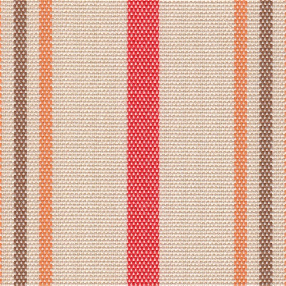 DOCRIL G - NATURE 478 140CM ACRYLIC CANVAS RED & BEIGE MED STRIPES 478