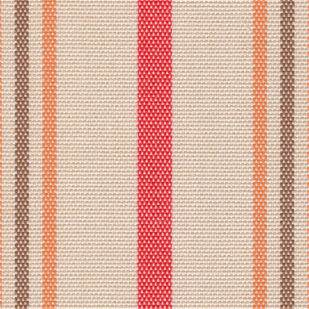 DOCRIL G - NATURE 478 140CM ACRYLIC CANVAS RED & BEIGE MED STRIPES 478